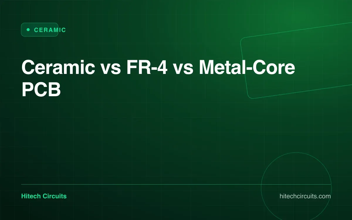 Ceramic vs FR-4 vs Metal-Core PCB