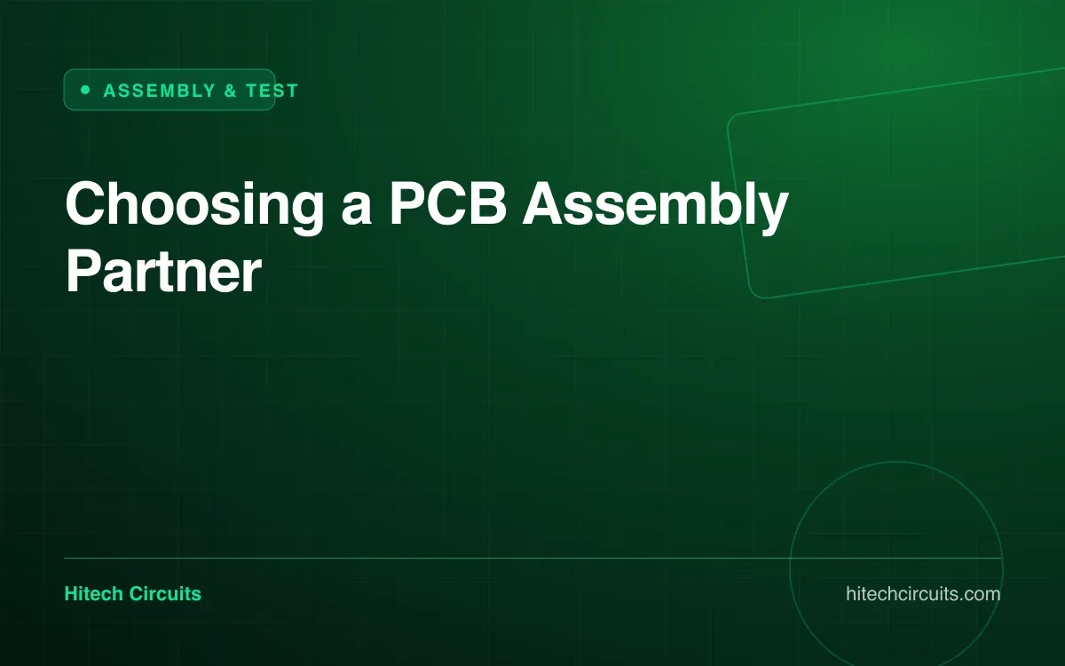 Choosing a PCB Assembly Partner