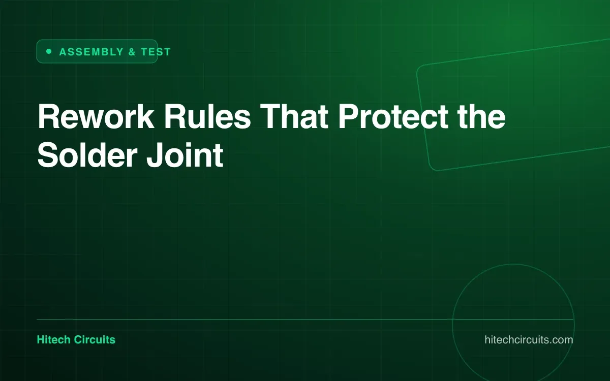 Rework Rules That Protect the Solder Joint