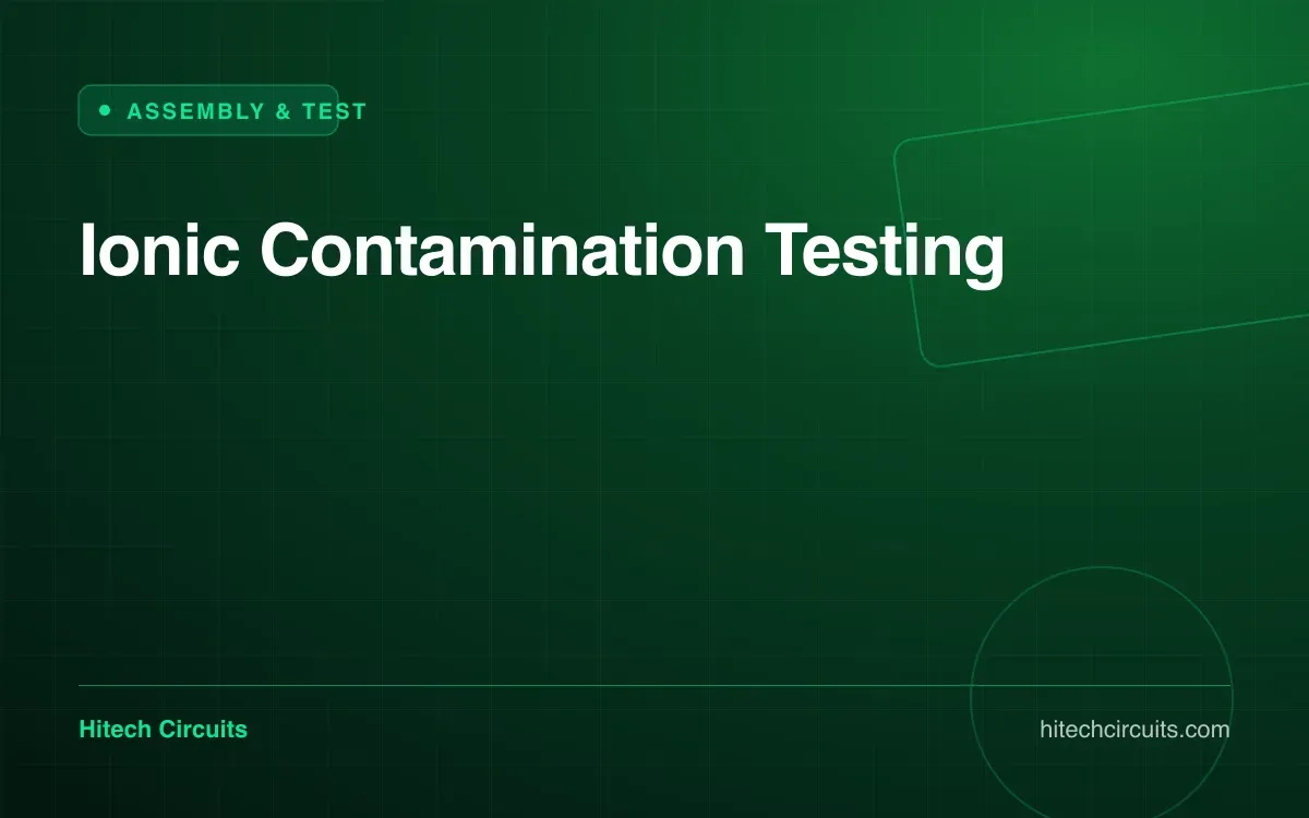Ionic Contamination Testing