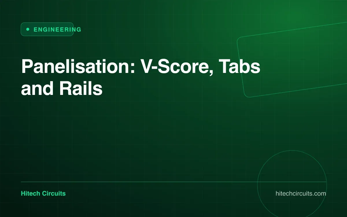 Panelisation: V-Score, Tabs and Rails