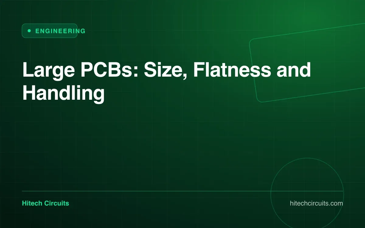 Large PCBs: Size, Flatness and Handling