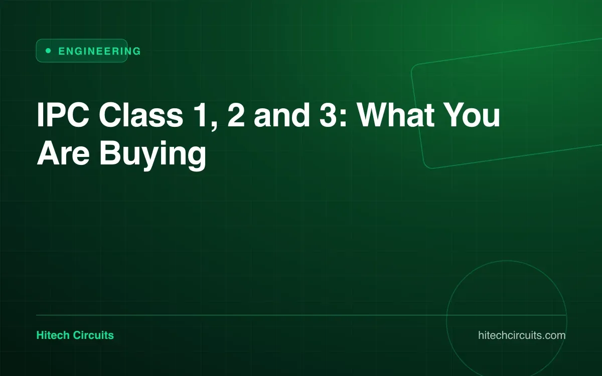 IPC Class 1, 2 and 3: What You Are Buying